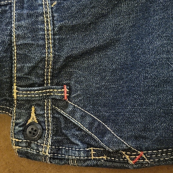 OshKosh B’gosh Girl Embroidery Denium Blue Overalls Hearts Country Farm 6 Months - Picture 9 of 13